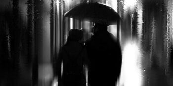 Couple under umbrella in the rain photo by geaorge despris PEXELS