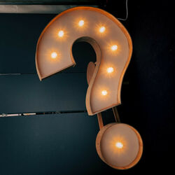 Question mark in lights