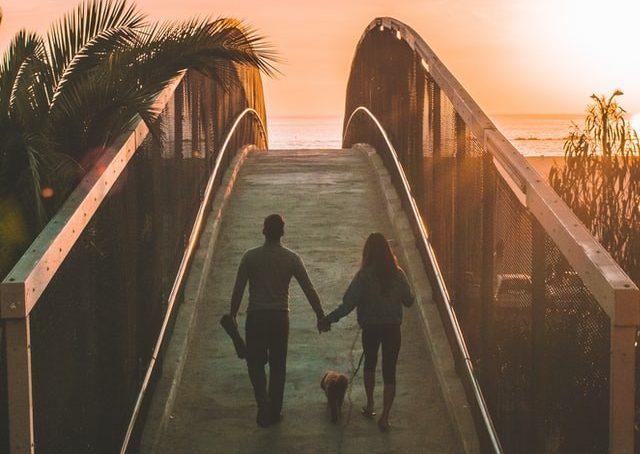 couple on bridge